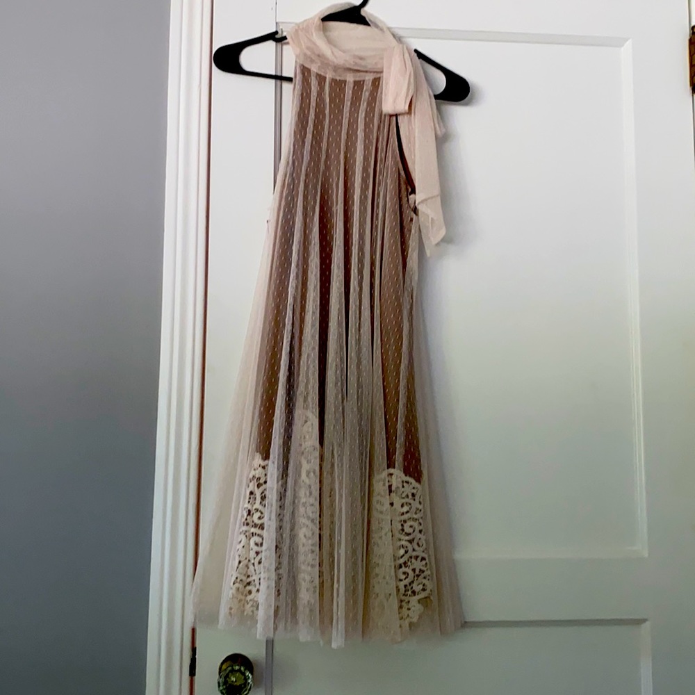 Brown and Cream Lace New (With Tags) Dress